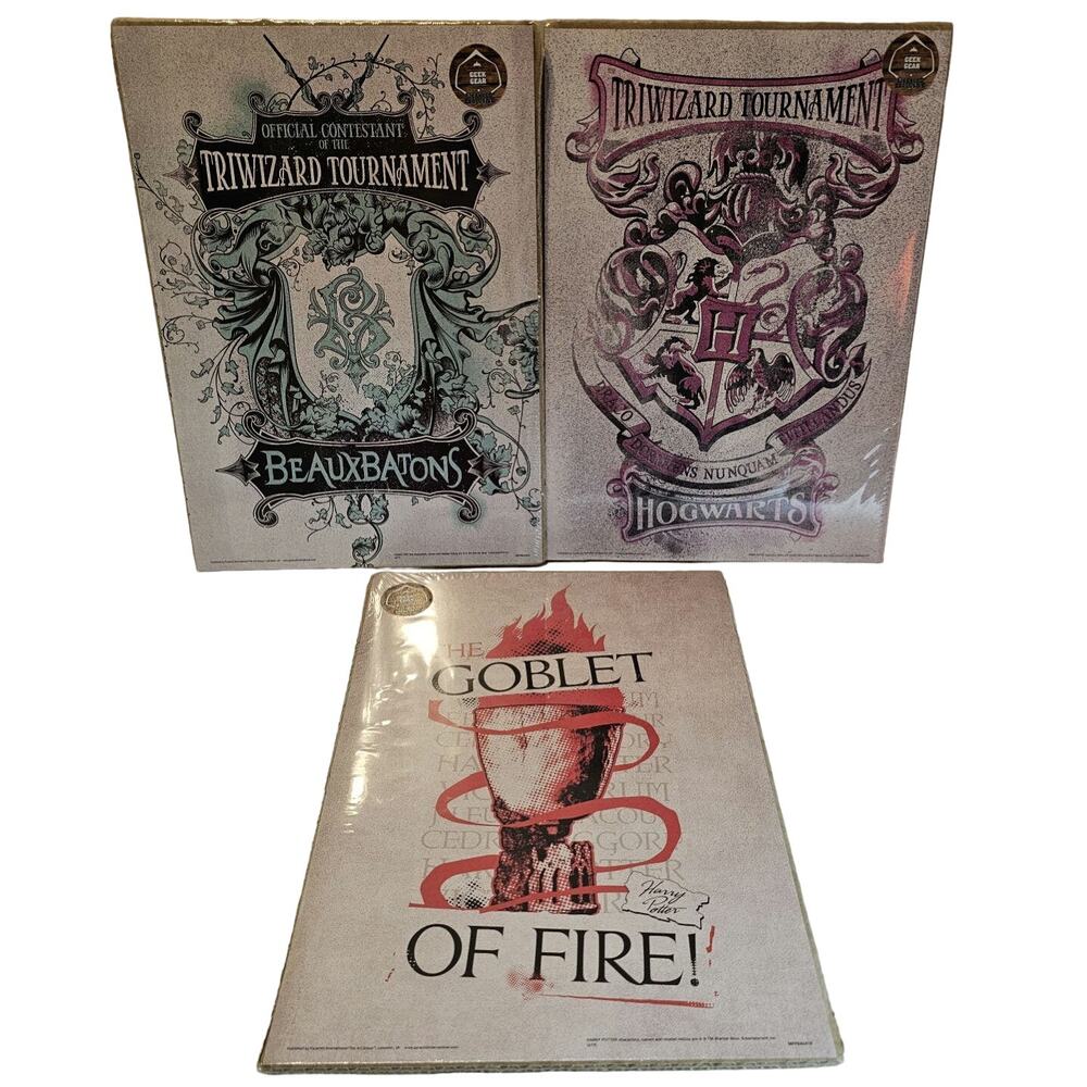 Geek Gear Harry Potter 3 Posters 8X11.5 Goblet of Fire Triwizard Tournament NEW